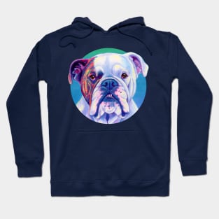 Brindle and White English Bulldog Hoodie